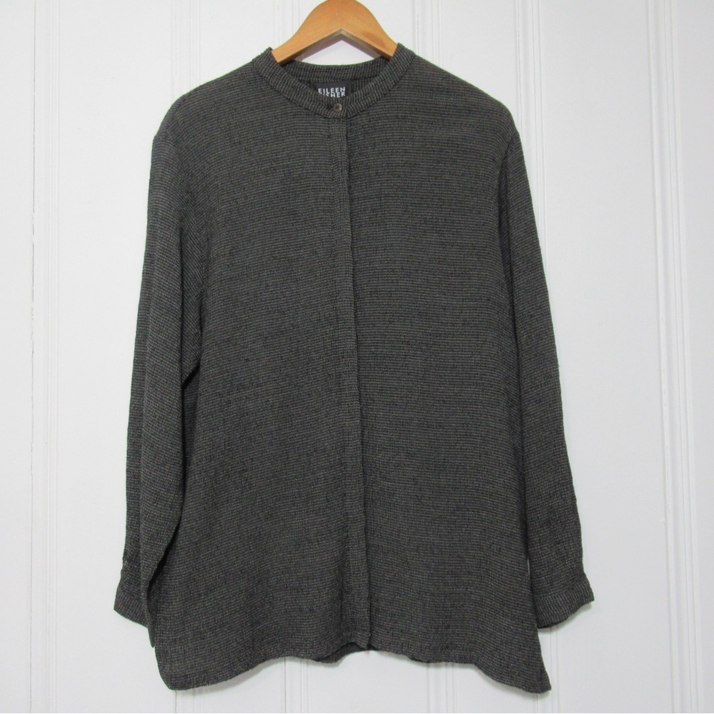 Eileen Fisher Gray Button Down Shirt